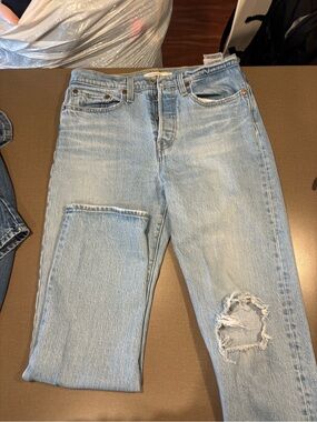 Light Blue Straight Leg Jeans - Classic High-Rise